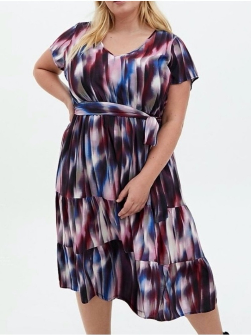 Torrid Multicolor Tie Dye Midi Dress Torrid Size 1 14/16 1X